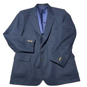 MAGIC STRETCH by HAGGAR Navy Blue Sportscoat Blazer Mens Career Office Classic
